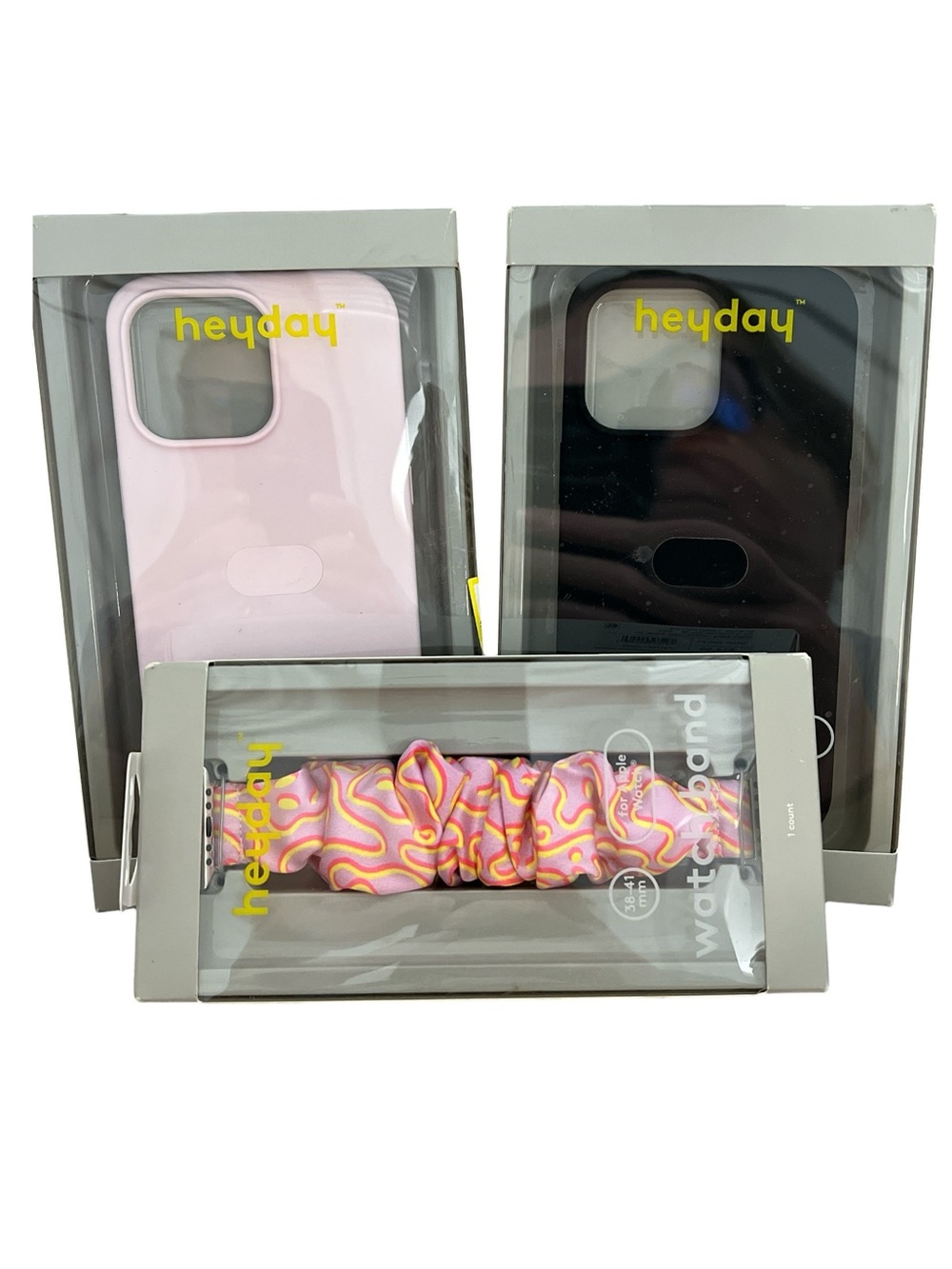 Heyday Bundle of 3 includes 2 iPhone 15 Pro Max MagSafe Cases + 1 Watchband